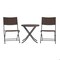 Flash Furniture Rouen 3-Pc Foldable French Bistro Set, PE Rattan Back, Seat and Table Top, Brown w/Blk Steel Frames FV-FWA085-BRN-BLK-GG - alternate 1